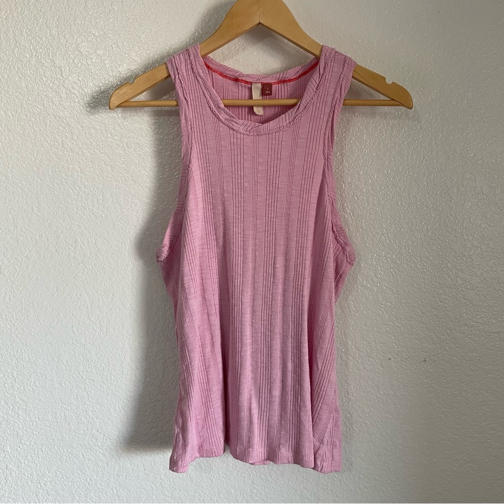 Pilcro x Anthropologie Lilac Pink Ribbed Tank Top Size Large